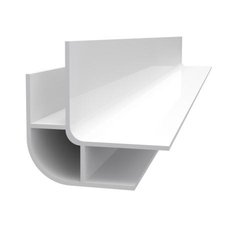 Trusscore, PVC Trim, WALL & CEILING, Outside Corner-Rounded, 10', WHITE