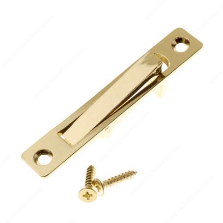 Edge Pull, for Pocket Door, POLISHED BRASS, Richelieu