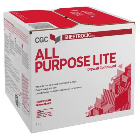 Drywall Compound, All-Purpose Lite, 23 kg (17 liter) box, CGC (red box)