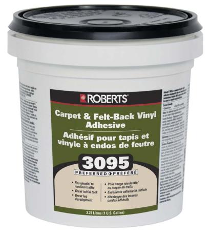 Flooring Adhesive, Multi-Purpose RTU, Roberts #3095, 3.78 liter (carpet, sheet vinyl)
