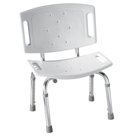 Tub & Shower Seat, with Back, Adjustable, WHITE, Moen