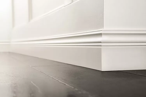Elegant baseboard trim in a modern home