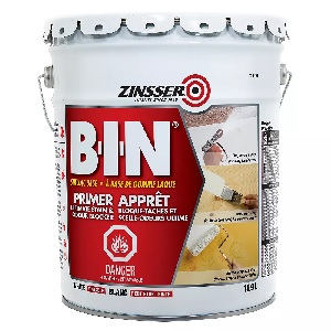 Primer/Sealer, Interior, Zinsser B-I-N, Shellac Base, WHITE, 18.9 liter