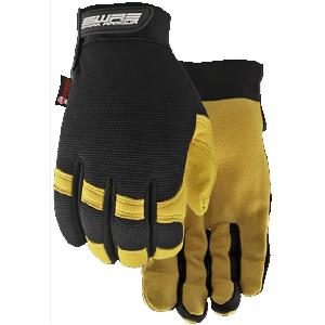 Gloves, Work, Leather/Spandex, Medium, WATSON 