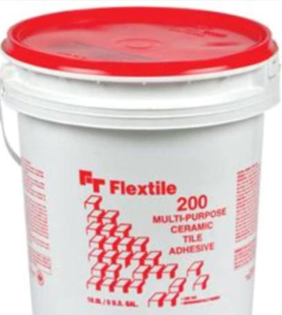Multi-purpose Ceramic Tile Wall Adhesive, FLEXTILE 200, 18.9 liter (coverage approx 230 sq ft)
