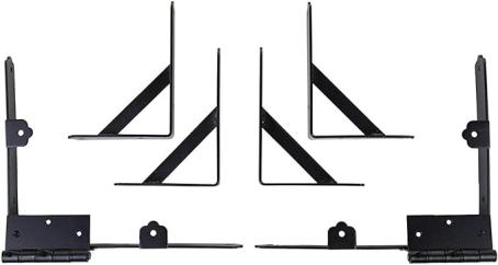 Gate Kit, Brace & Hinges only, BLACK, Nuvo
