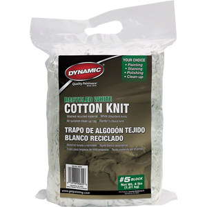 Painters Rags, Dynamic, #5 Recycled White Cotton, 4 lb