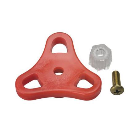 Faucet Handle, EMCO Laundry/Utility, Red with Insert, Moen