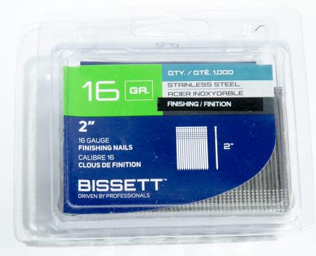 Brad Nails, 16 gauge, 2