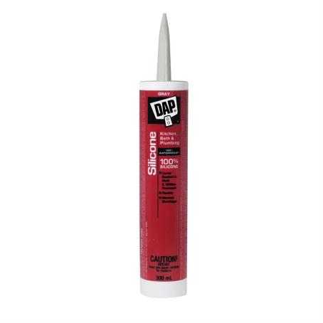 Caulking, Dap Silicone, Kitchen & Bath, GREY, 290 ml