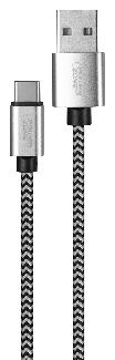 Charger Cable, Type A/C, 2 meter, Braided, PowerZone