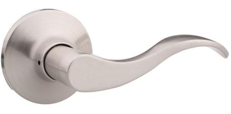 Privacy Lever Set, LAYTON, Round Rosette, SATIN NICKEL, Weiser Builder Pack