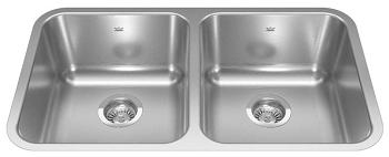 Kitchen Sink, Double Bowl, Undermount, Stainless, 31