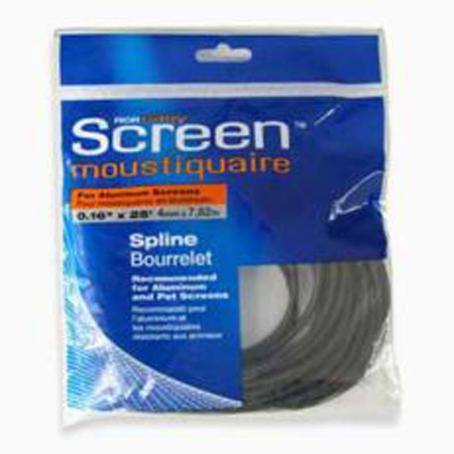 Spline, for Window Screen, .180 dia x 25 ft roll