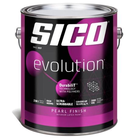 Interior Paint, Latex, SICO EVOLUTION, Pearl, Base-2, 3.78 liter