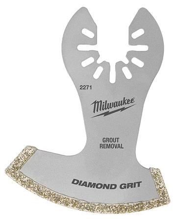 Oscillating Tool Blade, Diamond-Coated Blade for Grout & Mortar Removal, 1/pkg, Milwaukee.