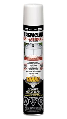Rust Paint, 3x Turbo Spray, GLOSS WHITE, 680 gram spray, Tremclad