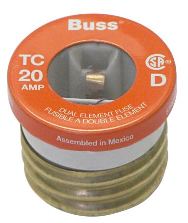 Fuse, Glass Plug (Screw-In), Type 