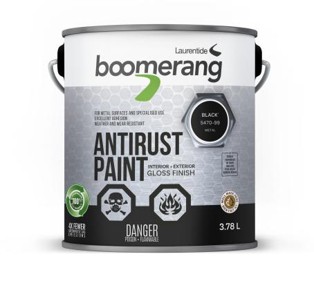Rust Paint, Boomerang, BLACK, 3.78 liter