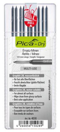 Mechanical Carpenter Pencil Refill, Graphite, 10/pkg, Pica 