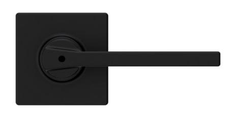Privacy Lever Set, CASEY, Square Rosette, MATTE BLACK, Weiser Builder Pack