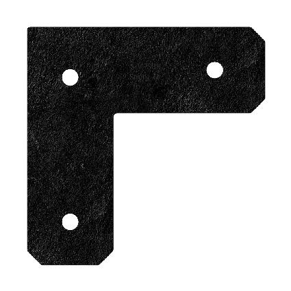 Flat Corner Brace, Ornamental, for 4x lumber, BLACK, Outdoor Accents AVANT