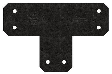 Tee Brace, Ornamental, for 6x lumber, BLACK, Outdoor Accents AVANT