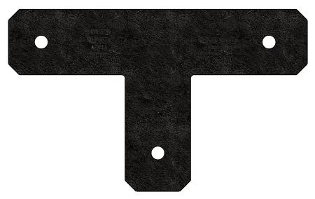 Tee Brace, Ornamental, for 4x lumber, BLACK, Outdoor Accents AVANT