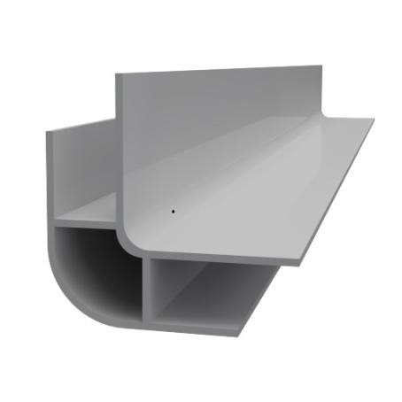 Trusscore, PVC Trim, WALL & CEILING, Outside Corner-Rounded, 10 ft, GREY