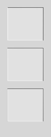 Interior Door, Primed 3-Panel Shaker, 30