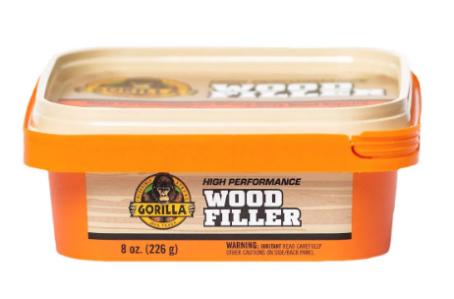 Wood Filler, Interior/Exterior, Stainable, 226g / 8oz Tub, Gorilla