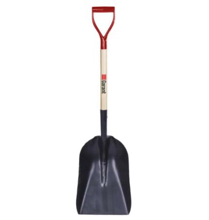Shovel, Large Capacity Utility Scoop, Metal, D-Handle, Garant GSG06D