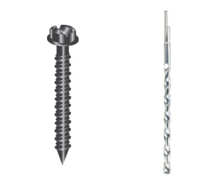 Concrete Screws, Hex Head, 3/16