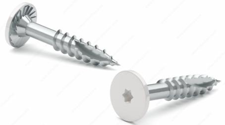 Particle Board Screw, Wafer Head, #8 x 1-3/16