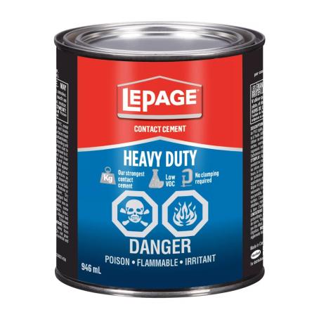 Contact Cement, Heavy Duty, Low VOC, Lepage, 946 ml