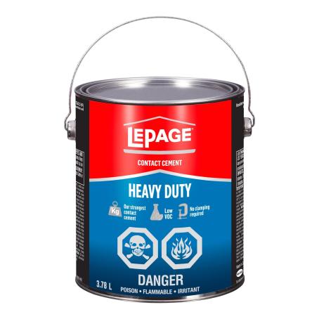 Contact Cement, Heavy Duty, Low VOC, Lepage, 3.8 litre