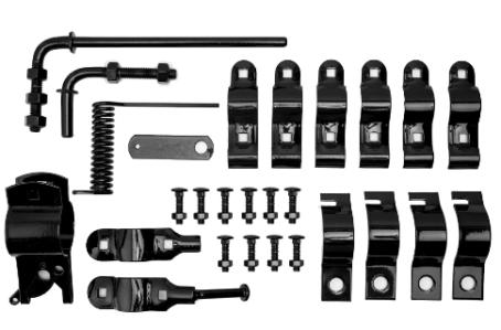 Gate Hardware Kit, Self Closing, BLACK, 1-7/8