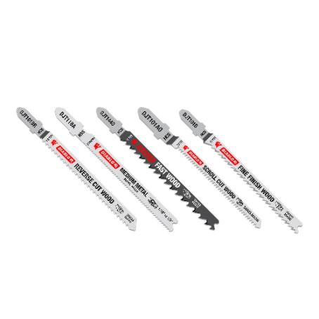 Jig Saw Blade Set, T-Shank, Assorted, (for various wood/metal cutting) 5/pkg, Diablo  