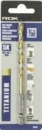 Drill Bit, Hex Shank, 7/32