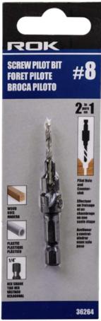 Pilot Drill, for #8 Wood Screw, ROK Screw Starter