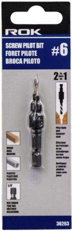 Pilot Drill, for #6 Wood Screw, ROK Screw Starter