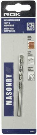 Drill Bit, Masonry, Rotary-Only, 3/16