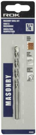 Drill Bit, Masonry, Rotary-Only, 1/4