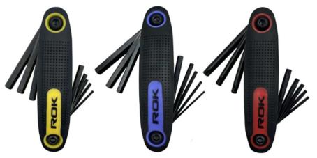 Hex Key Sets, Folding, SAE/Metric/Torx, ROK
