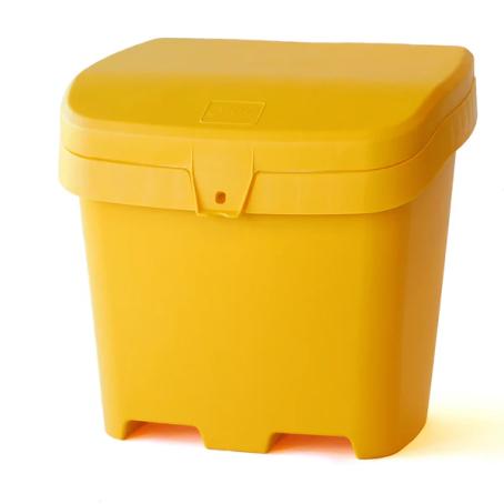 Salt/Sand Box, 4.2 Cubic Feet, Yellow Poly, (holds Up To 5 x 20 kg bags)