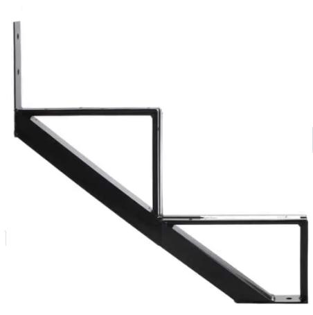 Stair Stringer, 2 Steps, Pylex, Steel, BLACK