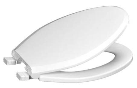 Toilet Seat, Elongated Bowl, Slow Close, eASY-lIFT, Plastic, WHITE, Centoco