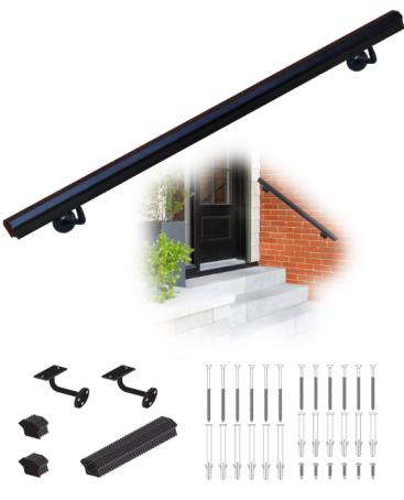 Handrail Kit, Wall Mount Support, BLACK, Nuvo