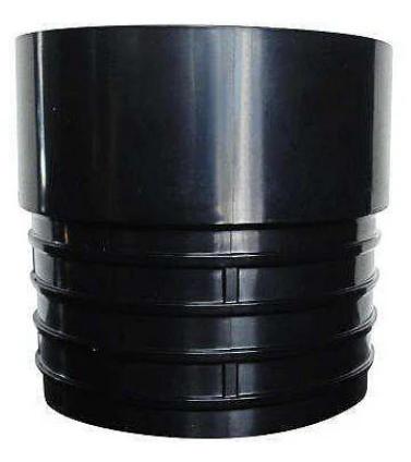 Corrugated Adaptor, 4 in PVC to 4