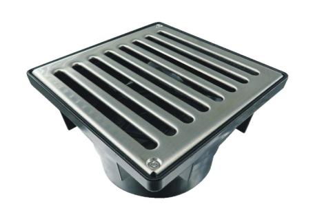 Drainage Basin, 6 in x 6 in, Stainless Steel Grate, RELN